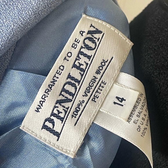 Pendleton Petite 2 Button 100% Wool Blazer Size 14P - Picture 5 of 6